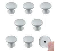 MOROBOR Pomos adhesivos para gabinete, 8 pomos autoadhesivos instantáneos para gabinetes de cocina, tiradores de cajón, tiradores de aleación de aluminio para ventanas, armarios, cajones (plata mate)