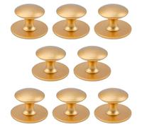 MOROBOR Pomos adhesivos para gabinete, 8 unidades, autoadhesivos, instantáneos, de acero inoxidable, para cajones, ventanas, armarios, cajones (oro mate)