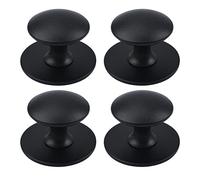 MOROBOR Pomos autoadhesivos instantáneos para armario, 4 unidades de acero inoxidable para ventanas, armarios, cajones (negro mate)