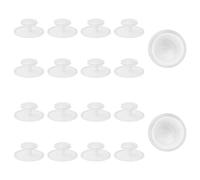 MOROBOR Pomos de cajón autoadhesivos, 20 manijas de plástico para cajones, pomos auxiliares de cajones, manijas auxiliares de cajón (transparente)
