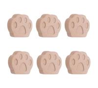 MOROBOR Pomos de madera con forma de huella de gato, 6 pomos decorativos únicos para muebles, tiradores de un solo agujero con tornillos para decoración de habitación de niños, guardería, dormitorio
