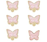 MOROBOR Pomos decorativos de mariposa para armario de cocina, paquete de 6 tiradores creativos para cajones de cómodas, manijas de puerta de armario, tiradores de un solo agujero, pomos de aleación de
