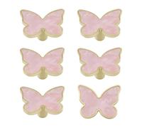 MOROBOR Pomos decorativos grandes de mariposa para armario de cocina, paquete de 6 tiradores creativos para cajones de muebles, armarios, puertas, tiradores de aleación de zinc de un solo agujero