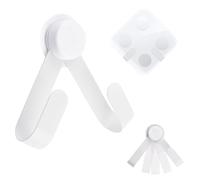 MOROBOR Soporte para báscula de pesaje, 1 paquete de básculas inteligentes ajustables para montar en la pared, organizador de soporte autoadhesivo para ahorro de espacio, soporte de báscula blanca