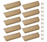 MOROBOR Tirador de borde de dedo, 10 manijas ocultas, mango de cajón de borde redondeado, mango invisible de aleación de aluminio para cajón de herrajes de gabinete, 120 mm/bronce