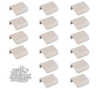 MOROBOR Tirador de borde de dedo, 16 manijas ocultas de estilo moderno, tiradores invisibles de aleación de aluminio para cajones de gabinetes, 50 mm/gris cachemira