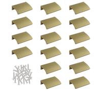 MOROBOR Tirador de borde de dedo, 16 piezas de manijas ocultas de ángulo redondo de estilo moderno, manijas de cajón de aleación de aluminio, tiradores invisibles para armario, manijas de cajón de