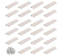 MOROBOR Tirador de borde de dedo, 24 manijas ocultas de estilo moderno, mango invisible de aleación de aluminio en ángulo recto para cajón de gabinete, 120 mm/gris cachemira