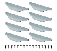 MOROBOR Tirador de Borde de Dedo, 8 Manijas Ocultas Modernas, Manija Invisible Curvada de Aleación de Aluminio para Cajón de Herrajes de Gabinete, 80 mm/Marrón