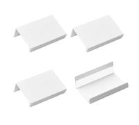 MOROBOR Tirador de Borde de Dedo Mini, 4 pcs Tiradores Autoadhesivos Estilo Moderno Manija de Cajón Aleación de Aluminio Manijas Invisibles Ángulo Recto Manija de Armario para Herrajes de Gabinete