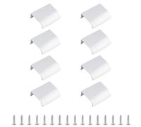 MOROBOR Tirador de borde de dedo plateado,8 manijas ocultas,manijas de cajón de estilo moderno,bordes radianes,pomos invisibles de aleación de aluminio para cajón de hardware de gabinete/50 mm,Plata