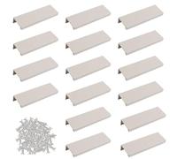 MOROBOR Tirador de Borde para Dedos, 16 piezas Tirador de Cajón Oculto de Estilo Moderno Aleación de Aluminio Tirador Invisible para Armario Adhesivo Autoadhesivo Tirador Instantáneo para Ferretería