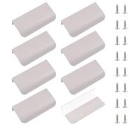 MOROBOR Tirador de Cajón Estilo Moderno, 8 Piezas Tiradores Invisibles Instantáneos Autoadhesivos de Aleación de Aluminio para Armario Cajón, 80mm / Gris Cachemira