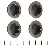 MOROBOR Tirador de dedo redondo, 4 tiradores invisibles empotrados, manijas empotradas de acero inoxidable para cajones de granero deslizantes, armarios, armarios, 60 mm