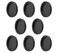 MOROBOR Tirador redondo autoadhesivo para puerta corrediza, paquete de 8 tiradores de aleación de aluminio invisible para puerta corredera, cajón de granero, armario, armario (negro)