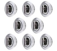 MOROBOR Tirador redondo incrustado, 8 manijas ocultas Tatami, herrajes invisibles para puerta de armario con tornillos para armario y cajón (plata brillante)