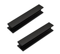 MOROBOR Tiradores autoadherentes de 120 mm/4.7 pulgadas, 2 tiradores autoadhesivos de aleación de aluminio autoadherentes para tiradores auxiliares de cajón de puerta de ventana (Negro)