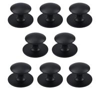 MOROBOR Tiradores autoadhesivos para armario, 8 piezas, tiradores autoadhesivos inmediatos para cajones de cocina, botones de acero inoxidable para ventanas, armarios, cajones, negro mate
