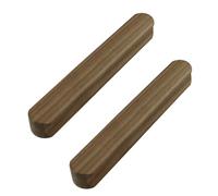 MOROBOR Tiradores autoadhesivos para muebles, 2 pomos de madera de nogal de 160 mm, sin taladrar, montados al instante, manijas de puerta gruesa para armario de puerta corredera