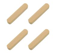 MOROBOR Tiradores autoadhesivos para muebles, 4 pomos de madera de haya sin taladrar, montados al instante, manijas de puerta gruesa para armario de puerta corredera (55 mm)