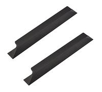 MOROBOR Tiradores automáticos de 150 mm/5.91 pulgadas, 2 manijas de aleación de aluminio autoadhesivas largas de empuje para puerta, ventana, cajón auxiliares (color negro mate)