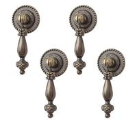 MOROBOR Tiradores colgantes antiguos, 4 pomos de gota de lágrima, pomos de aleación de zinc, mango de un solo agujero de bronce con tornillos de montaje para armarios, ar