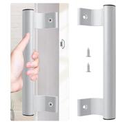 MOROBOR Tiradores de puerta corredera, 1 paquete de puertas corredizas de vidrio de aleación de aluminio, manijas modernas de metal con tornillos para agujeros de montaje derecha/izquierda de 6.7