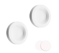 MOROBOR Tiradores redondos autoadhesivos para puerta corrediza, paquete de 2 tiradores de dedo para puerta de armario, tiradores invisibles de aleación de aluminio para cajones y armarios (color