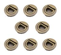 MOROBOR Tiradores redondos incrustados, 8 manijas ocultas Tatami, manijas ocultas para puerta de armario, herrajes para muebles con tornillos para cajones de armario (bronce)