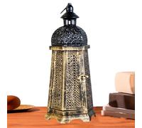 Moroccan Candle Holders, Vintage Metal Candle Holder, Rustic Metal Candles Holder, Farmhouse Style Candle Holders 5.12x5.12x11.02" for Bedroom, Living Room, Study Room
