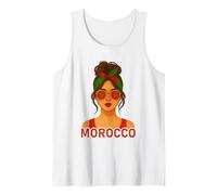 Moroccan Girl Morocco Flag Moroccan Girlfriend Wife Camiseta sin Mangas