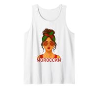 Moroccan Girl Morocco Flag Moroccan Girlfriend Wife Camiseta sin Mangas