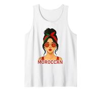 Moroccan Girl Morocco Flag Moroccan Girlfriend Wife Camiseta sin Mangas
