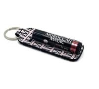 Moroccan Magic Llavero de soporte para bálsamo labial con bálsamo labial orgánico de sandía, bonito llavero para mujer, funda para bálsamo labial, accesorio para soporte de brillo de labios para bolso