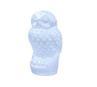 Moroccan Selenite Owl Figurine - 3.1 × 1.8 × 1.5 in Hand-Carved Crystal Stone Sculpture for Home Office Décor