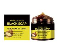 Morocco Body Scrub Black Soap,African Black Soap Bar,Natural Marruecos Negro Jabón,Marruecos Body Peeling,Suave Piel Adecuado para la mayoría de tipos de piel,180G