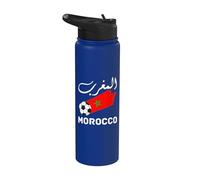 Morocco flag graphic funny morocco nation flag Morocco Stainless Steel Insulated Water Bottle