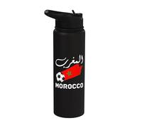 Morocco flag graphic funny morocco nation flag Morocco Stainless Steel Insulated Water Bottle