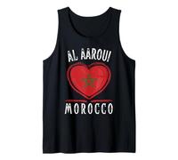 Morocco Flag Heart Al Aaroui City Camiseta sin Mangas