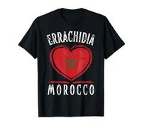 Morocco Flag Heart Errachidia City Camiseta