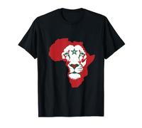 Morocco Flag Lion of Africa Proud Moroccan Football Game Camiseta