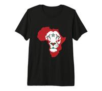 Morocco Flag Lion of Africa Proud Moroccan Football Game Camiseta Premium