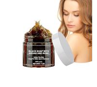Morocco Soap Body Scrub Soap With Argan and Rose, Blacks Bar Exfoliating, Zawina Moroccan BlackSoap Hammam Bar Dispenser Bathroom 228 g