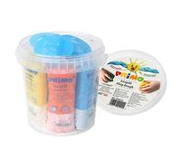 Morocolor PRIMO, 7 bloques de 100 g de plastilina y moldes Easy Do, Pasta de modelar suave, Colores surtidos brillantes y moldes creativos, Elástico y maleable, Sin gluten