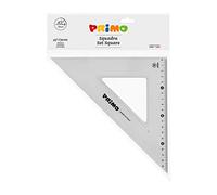 Morocolor PRIMO, Cuadrado 45° 30 cm, Color gris ahumado, Antideslumbrante, Estable y resistente, Fácil lectura, Alta precisión, Ideal para dibujo técnico