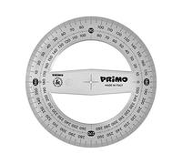 Morocolor PRIMO, Goniómetro 360 ° 12 cm, Color gris ahumado, Antideslumbrante, Estable y resistente, Fácil lectura, Alta precisión, Ideal para dibujo técnico