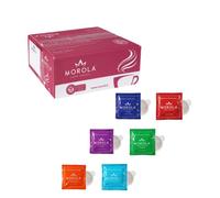 Morola Caffè Italiano - Pod Tasting Kit - ESE44 Compostable Pods - Degustación de Café Clásico, Naranja, Limitado, Cremoso, Dek, El Mirador - Made in Italy