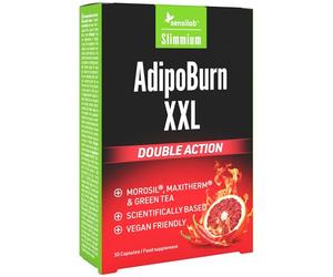Morosil, Te Verde, Vitamina B6, Vitamina C, Pimienta de Cayena - Termogenico, Barriga, Metabolismo - 90 Cápsulas Veganas para 90 Días - Sin Gluten - E-Guía Gratis - AdipoBurn XXL Slimmium Sensilab