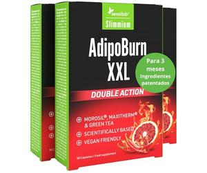 Morosil, Te Verde, Vitamina B6, Vitamina C, Pimienta de Cayena - Termogenico, Barriga, Metabolismo - 90 Cápsulas Veganas para 90 Días - Sin Gluten - E-Guía Gratis - AdipoBurn XXL Sensilab Slimmium