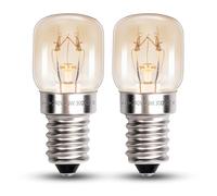 Morotty Bombilla Horno 25W E14 T22 Luz Cálida 2700K, Resistente a 300°C, CA 220-240V, Bombillas 25W E14 para de Luz de Microondas, Luz Campana Cocina, Lámpara de Sal, Regulable, 120lm, pack de 2